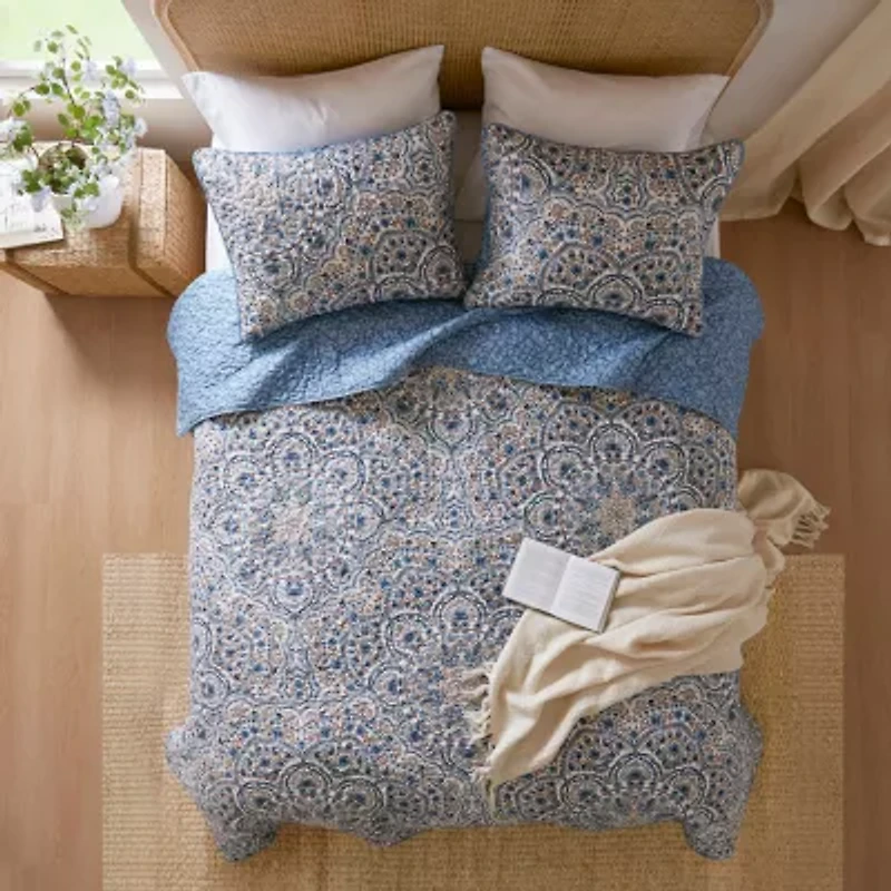 Madison Park 510 Design Valerie Boho Floral Reversible Quilt