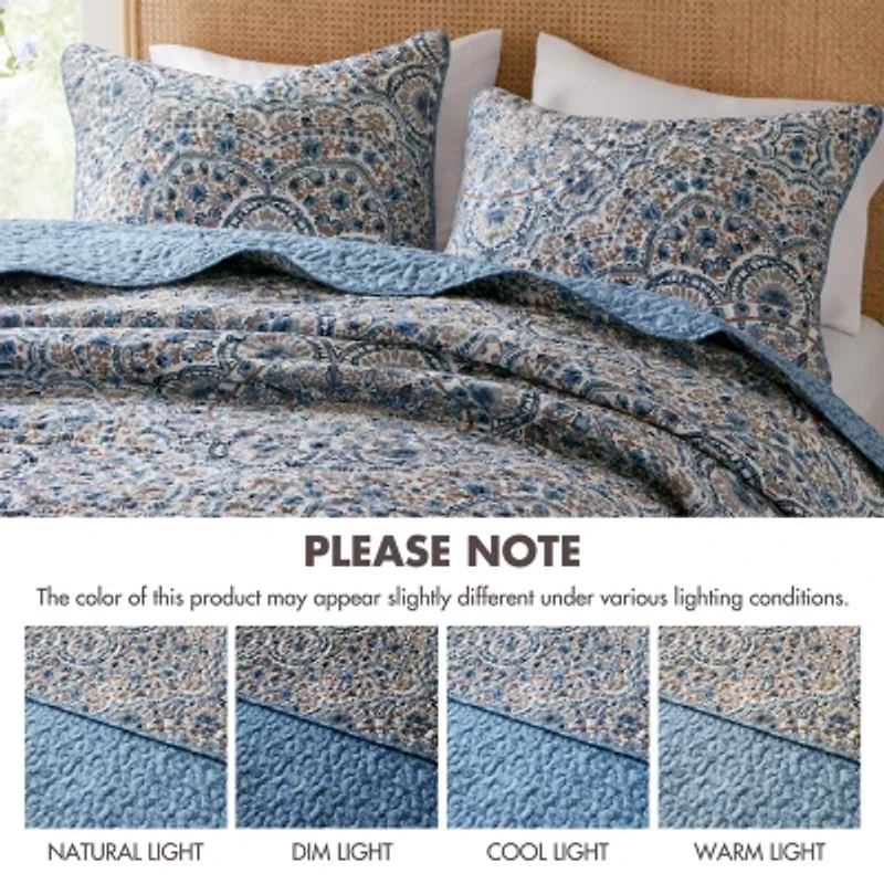 Madison Park 510 Design Valerie Boho Floral Reversible Quilt