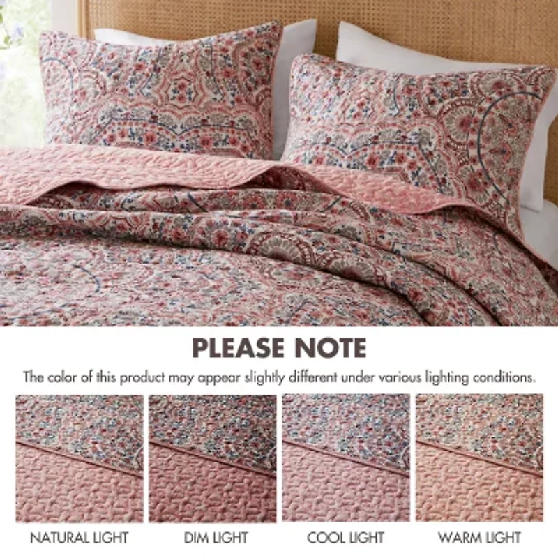 510 Design Valerie Boho Floral Reversible Quilt Set