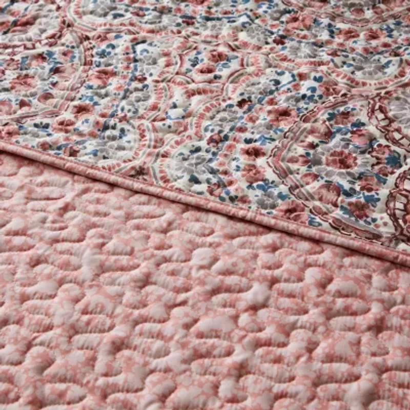 510 Design Valerie Boho Floral Reversible Quilt Set