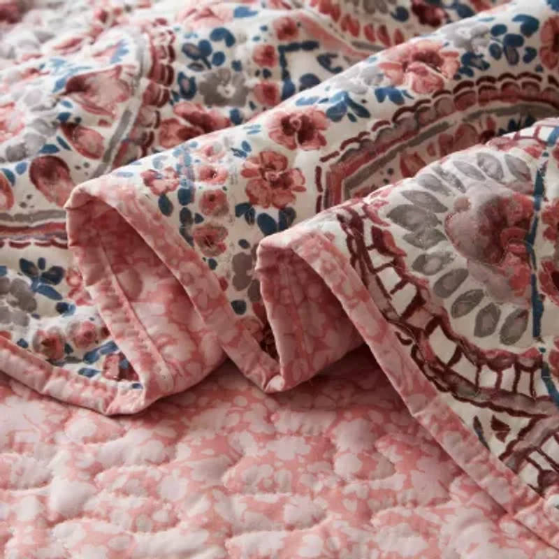510 Design Valerie Boho Floral Reversible Quilt Set