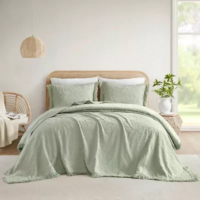 Woolrich Madison Park Esme Floral Tufting Chenille 3-pc. Easy Care Bedspread Set