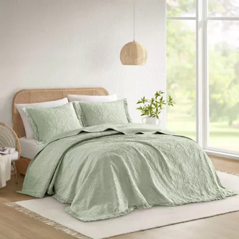 Woolrich Madison Park Esme Floral Tufting Chenille 3-pc. Easy Care Bedspread Set