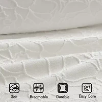 Madison Park Esme Floral Tufting Chenille 3-pc. Easy Care Bedspread Set