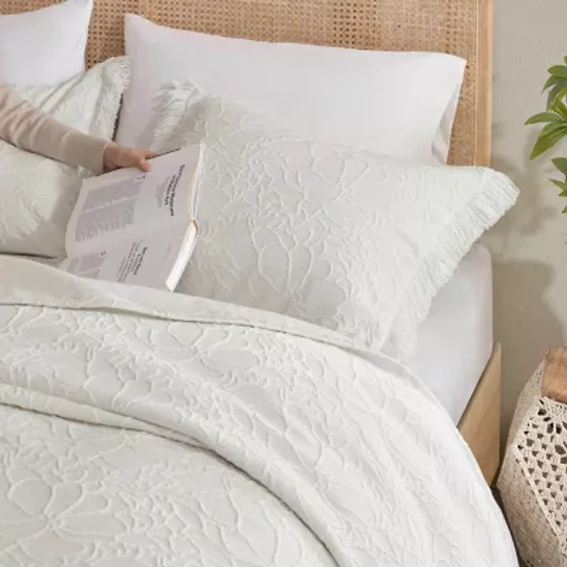 Madison Park Esme Floral Tufting Chenille 3-pc. Easy Care Bedspread Set