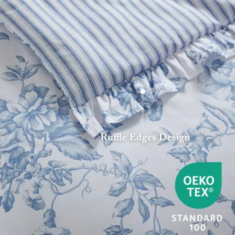 Madison Park Essentials Colette Comforter Set With Decorative Pillows Reversible Easy Care