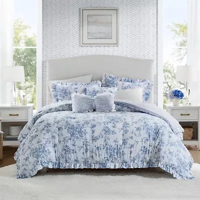 Madison Park Essentials Colette Comforter Set With Decorative Pillows Reversible Easy Care
