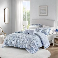 Madison Park Essentials Colette Comforter Set With Decorative Pillows Reversible Easy Care