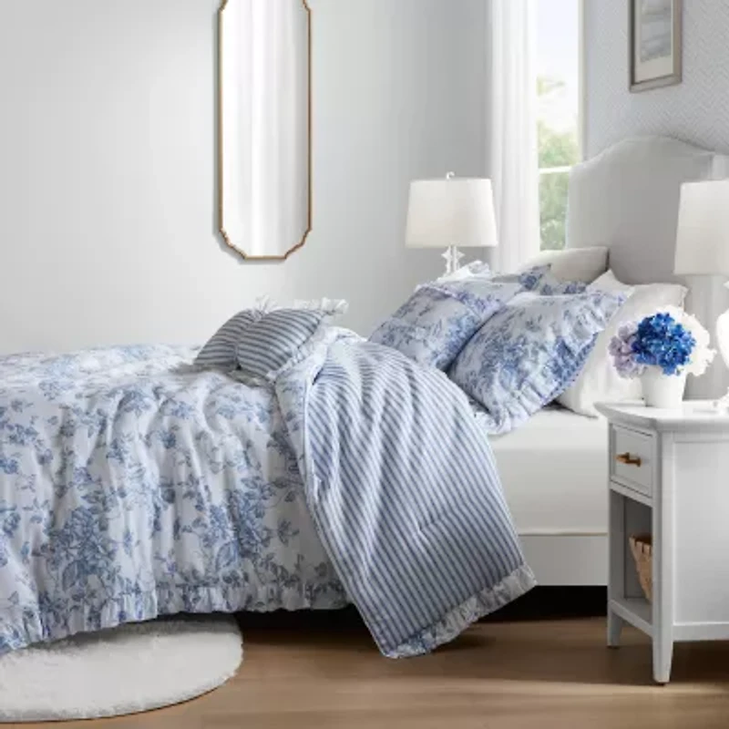 Madison Park Essentials Colette Comforter Set With Decorative Pillows Reversible Easy Care