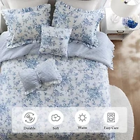 Madison Park Essentials Colette Comforter Set With Decorative Pillows Reversible Easy Care