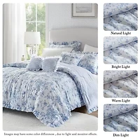 Madison Park Essentials Colette Comforter Set With Decorative Pillows Reversible Easy Care