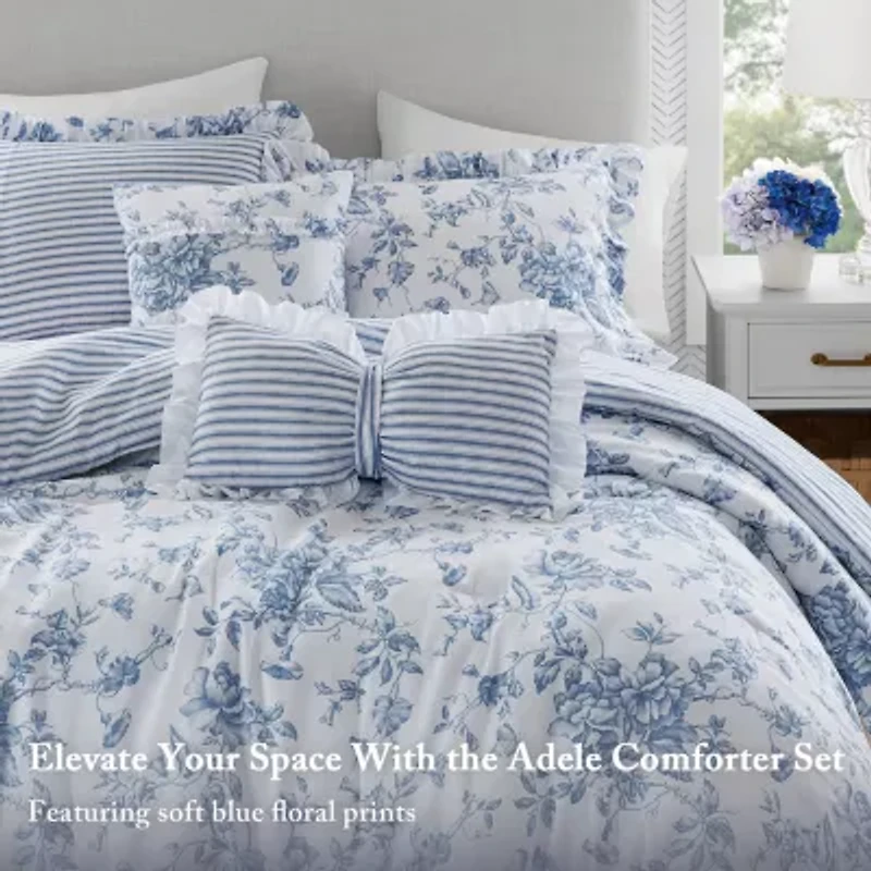 Madison Park Essentials Colette Comforter Set With Decorative Pillows Reversible Easy Care