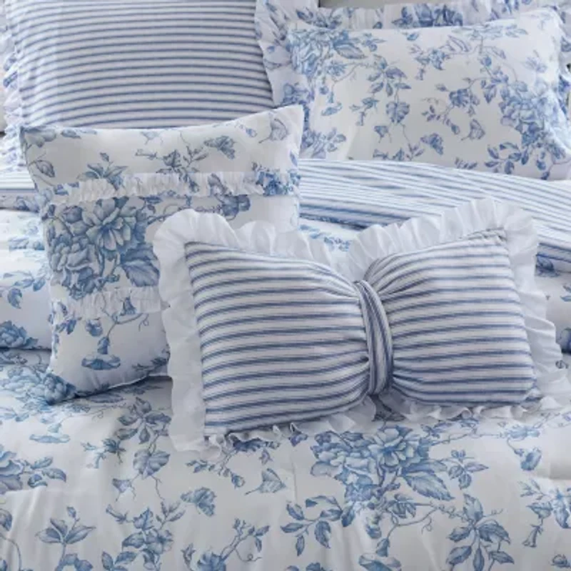 Madison Park Essentials Colette Comforter Set With Decorative Pillows Reversible Easy Care