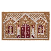 North Pole Trading Co. Gingerbread House Indoor Outdoor Rectangular Doormat