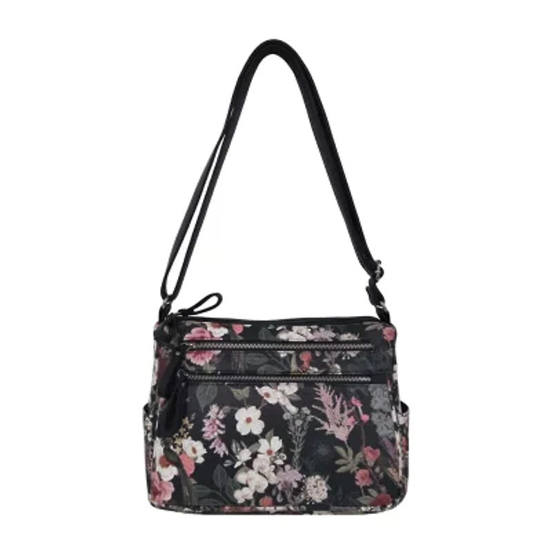 Bueno of California Washed Double Zip Crossbody Bag