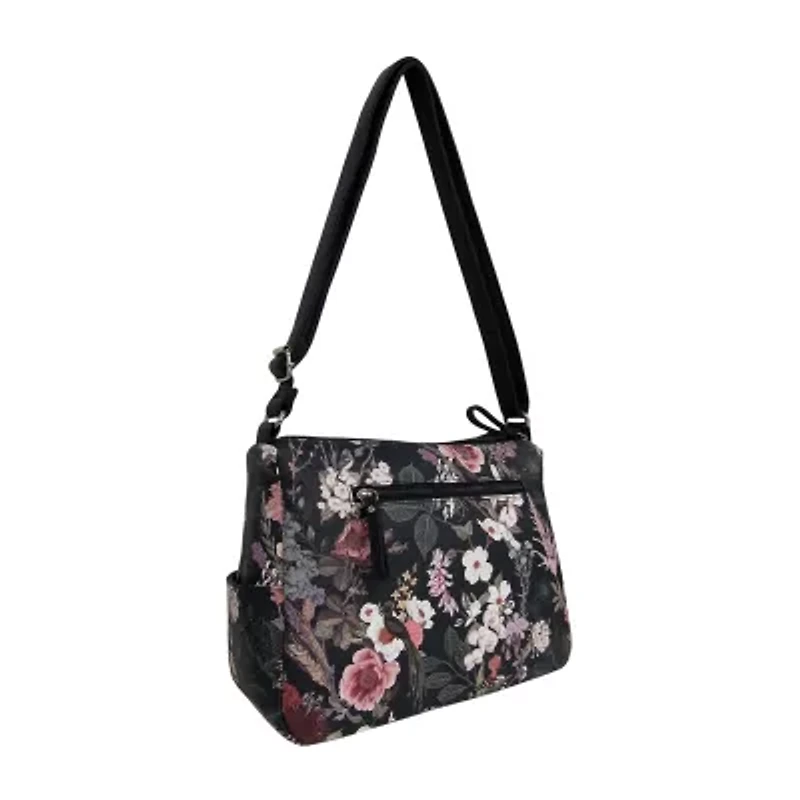 Bueno of California Washed Double Zip Crossbody Bag