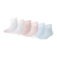 Nike Little Girls Multi-Pack 3 Pair Quarter Ankle Socks