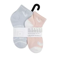 Nike Little Girls Multi-Pack 3 Pair Quarter Ankle Socks