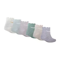 Nike Little Girls Multi-Pack 3 Pair Quarter Ankle Socks