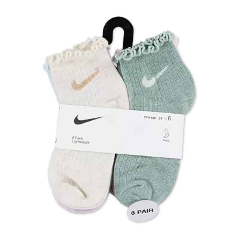 Nike Little Girls Multi-Pack 3 Pair Quarter Ankle Socks