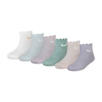 Nike Little Girls Multi-Pack 3 Pair Quarter Ankle Socks
