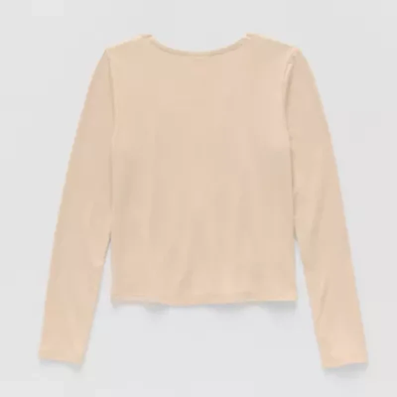 Self Esteem Big Kid Girls V Neck Long Sleeve 2-pc. T-Shirt