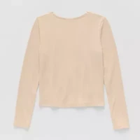 Self Esteem Big Kid Girls V Neck Long Sleeve 2-pc. T-Shirt