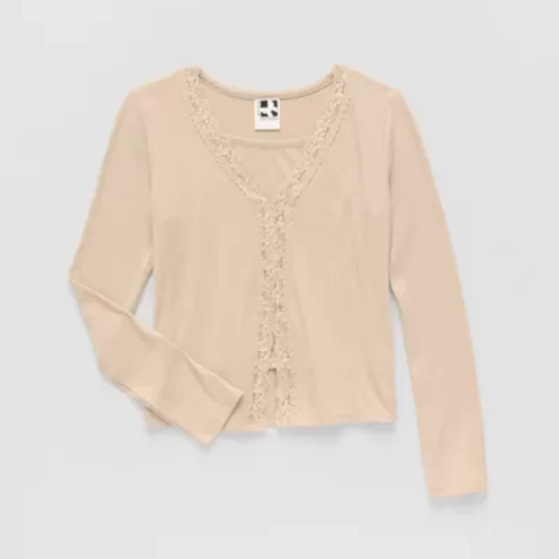 Self Esteem Big Kid Girls V Neck Long Sleeve 2-pc. T-Shirt