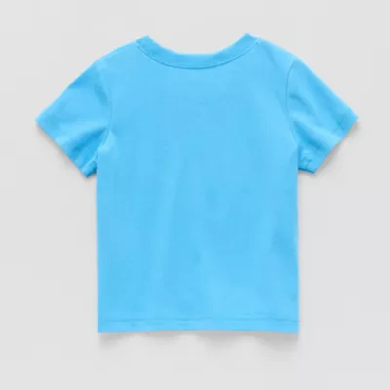 Okie Dokie Baby Boys Round Neck Short Sleeve Regular Fit Graphic T-Shirt