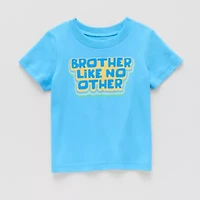 Okie Dokie Baby Boys Round Neck Short Sleeve Regular Fit Graphic T-Shirt