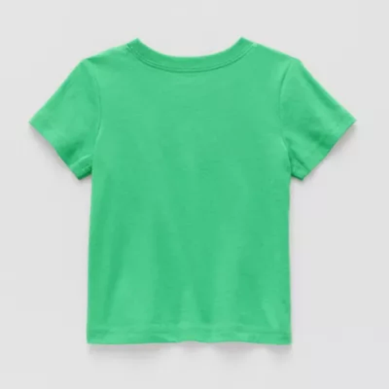 Okie Dokie Baby Boys Round Neck Short Sleeve Regular Fit Graphic T-Shirt