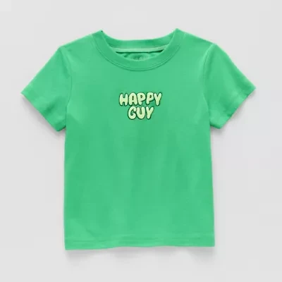 Okie Dokie Baby Boys Round Neck Short Sleeve Regular Fit Graphic T-Shirt