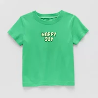 Okie Dokie Baby Boys Round Neck Short Sleeve Regular Fit Graphic T-Shirt