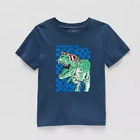 Okie Dokie Toddler & Little Boys Crew Neck Short Sleeve Regular Fit Graphic T-Shirt