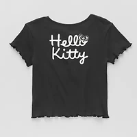 Little & Big Kid Girls Round Neck Short Sleeve Regular Fit Hello Kitty Graphic T-Shirt