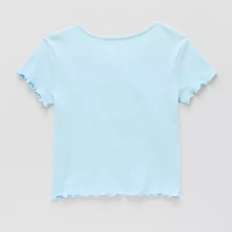 Little & Big Kid Girls Round Neck Short Sleeve Regular Fit Bluey Graphic T-Shirt