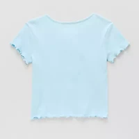 Little & Big Kid Girls Round Neck Short Sleeve Regular Fit Bluey Graphic T-Shirt