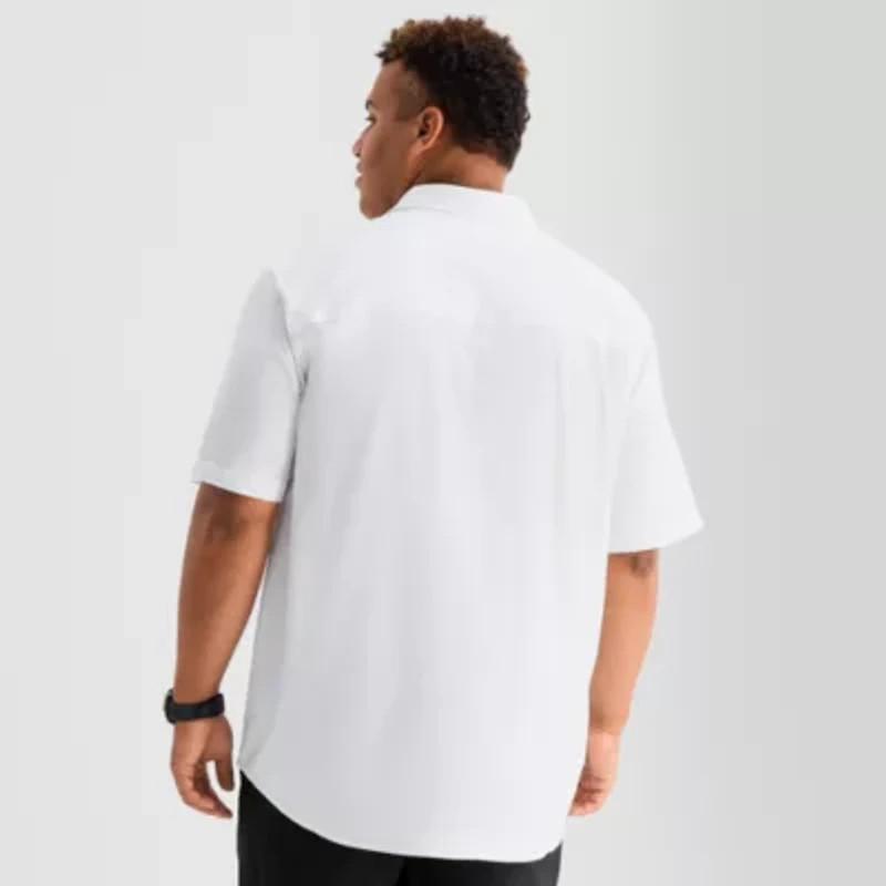 Stylus Mens Short Sleeve Regular Fit Big and Tall Button-Down Shirt