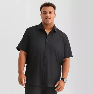 Stylus Mens Short Sleeve Regular Fit Big and Tall Button-Down Shirt