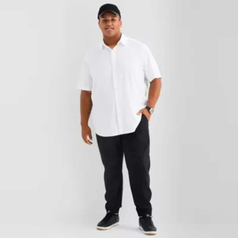 Stylus Mens Short Sleeve Regular Fit Big and Tall Button-Down Shirt