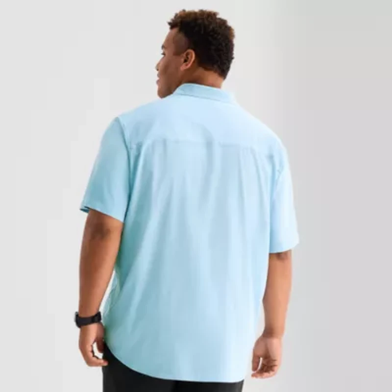 Stylus Mens Short Sleeve Regular Fit Big and Tall Button-Down Shirt