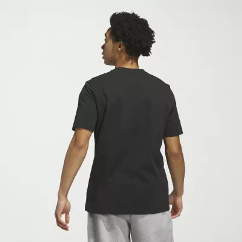 adidas Mens Crew Neck Short Sleeve Regular Fit Graphic T-Shirt