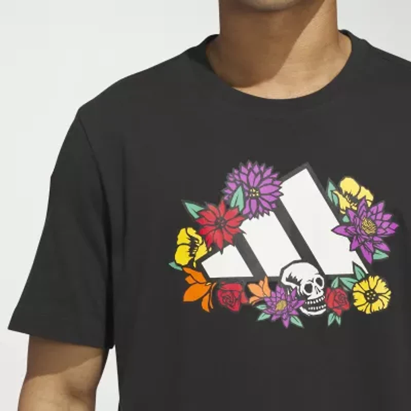 adidas Mens Crew Neck Short Sleeve Regular Fit Graphic T-Shirt