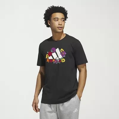 adidas Mens Crew Neck Short Sleeve Regular Fit Graphic T-Shirt