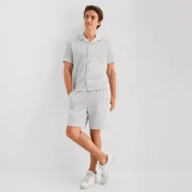 Stylus Mens Short Sleeve Button-Down Shirt