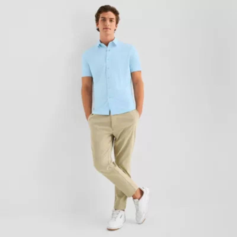 Stylus Mens Short Sleeve Regular Fit Button-Down Shirt