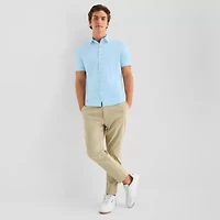 Stylus Mens Short Sleeve Regular Fit Button-Down Shirt