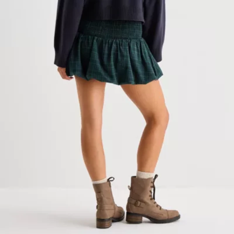 Arizona Womens Juniors Mid Rise Skater Skirt