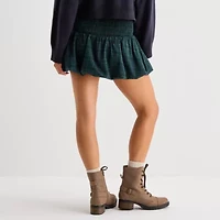 Arizona Womens Juniors Mid Rise Skater Skirt