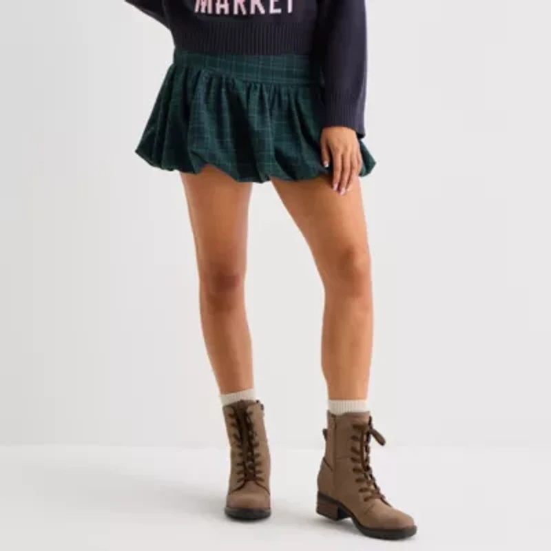 Arizona Womens Juniors Mid Rise Skater Skirt